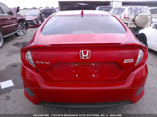 JHMFC1F7XJX012496 - 2018 HONDA CIVIC EXL RED photo 6