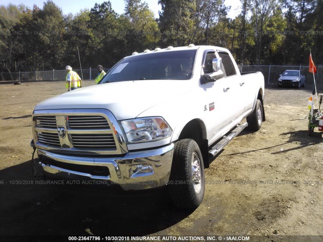 3C63D3JL2CG249080 - 2012 DODGE RAM 3500 LARAMIE WHITE photo 2