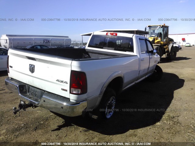 3C63D3JL2CG249080 - 2012 DODGE RAM 3500 LARAMIE WHITE photo 4