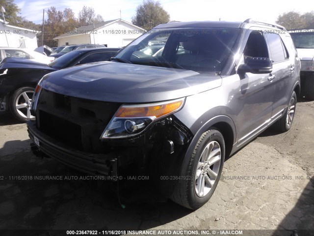 1FMHK7D85BGA18893 - 2011 FORD EXPLORER XLT GRAY photo 2