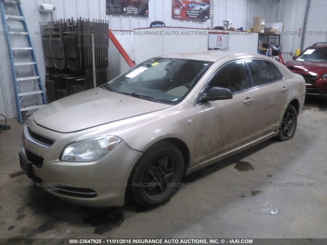1G1ZG57N68F223839 - 2008 CHEVROLET MALIBU LS 金色 照片 2