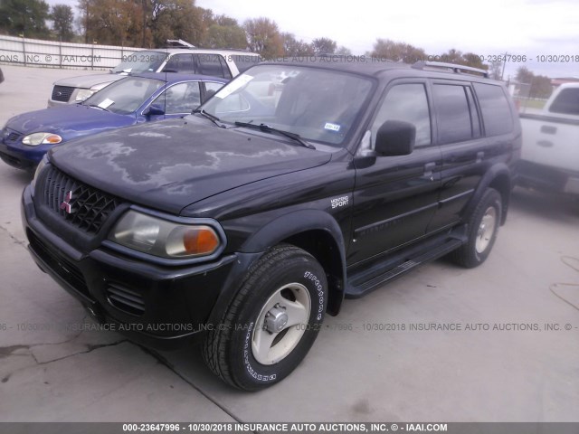 JA4LS21H11P034863 - 2001 MITSUBISHI MONTERO SPORT ES/SPORT LS BLACK photo 2