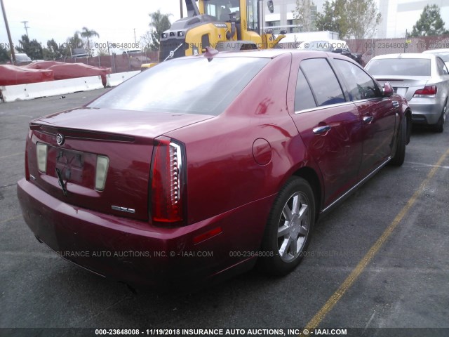 1G6DW6ED5B0157771 - 2011 CADILLAC STS LUXURY RED photo 4