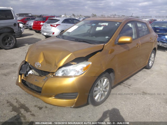 2T1KU40E69C078270 - 2009 TOYOTA COROLLA MATRIX  ORANGE photo 2