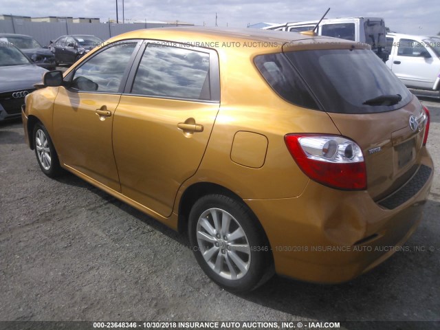 2T1KU40E69C078270 - 2009 TOYOTA COROLLA MATRIX  ORANGE photo 3