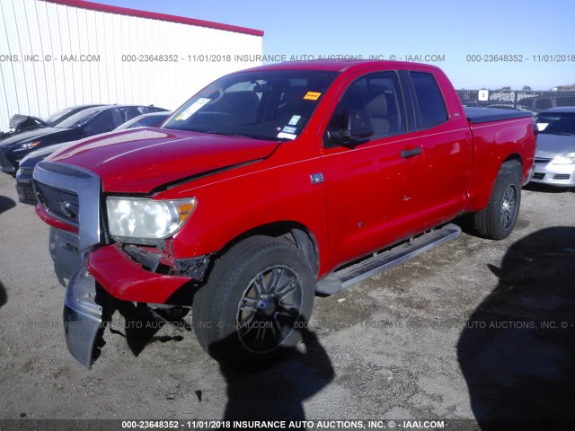 5TFRT54117X006986 - 2007 TOYOTA TUNDRA DOUBLE CAB SR5 RED photo 2