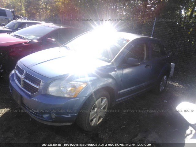 1B3HB48B27D210565 - 2007 DODGE CALIBER SXT BLUE photo 2