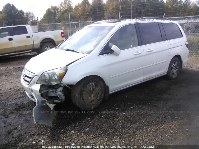 5FNRL38796B458311 - 2006 HONDA ODYSSEY EXL WHITE photo 2