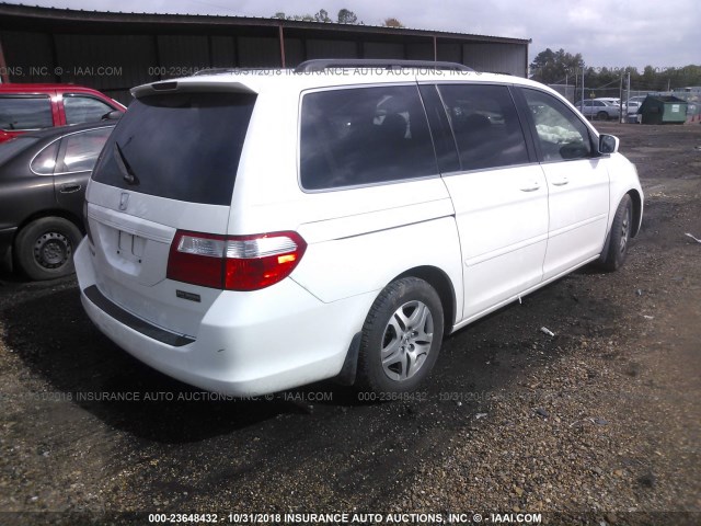 5FNRL38796B458311 - 2006 HONDA ODYSSEY EXL WHITE photo 4