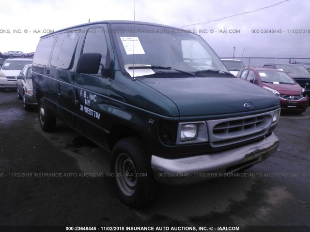 1FBNE31L7XHA34079 - 1999 FORD ECONOLINE E350 SUPER DUTY WAGON GREEN photo 1