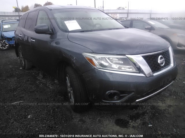 5N1AR2MNXDC601508 - 2013 NISSAN PATHFINDER S/SV/SL/PLATINUM GRAY photo 1