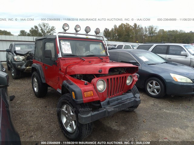 1J4FA29P2YP732128 - 2000 JEEP WRANGLER / TJ SE RED photo 1