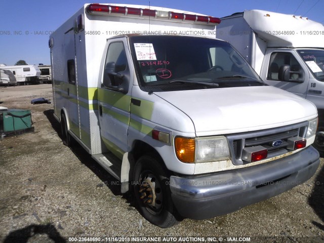 1FDWE35F23HB51661 - 2003 FORD ECONOLINE E350 SUPER DUTY CTWAY VAN WHITE photo 1