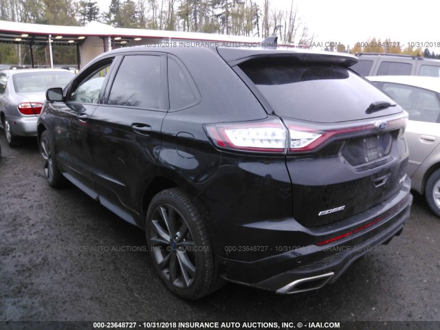 2FMPK4AP3GBC01102 - 2016 FORD EDGE SPORT BLACK photo 3