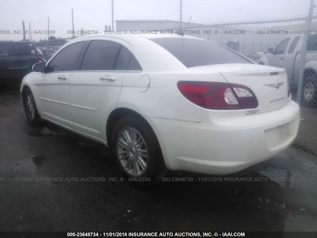 1C3LC66K17N644771 - 2007 CHRYSLER SEBRING LIMITED WHITE photo 3