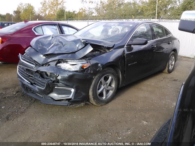 1G1ZB5STXHF226912 - 2017 CHEVROLET MALIBU LS 灰色 照片 2