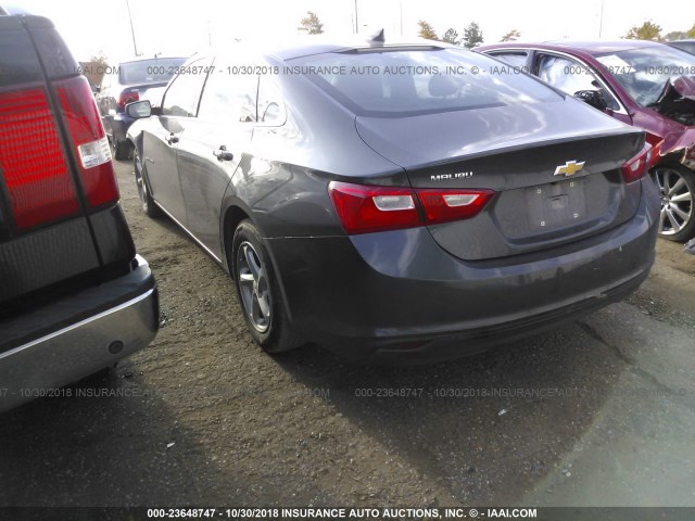 1G1ZB5STXHF226912 - 2017 CHEVROLET MALIBU LS 灰色 照片 3