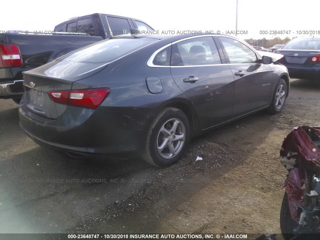1G1ZB5STXHF226912 - 2017 CHEVROLET MALIBU LS 灰色 照片 4