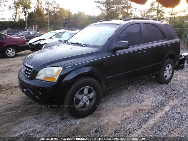 KNDJD736675717873 - 2007 KIA SORENTO EX/LX BLACK photo 2