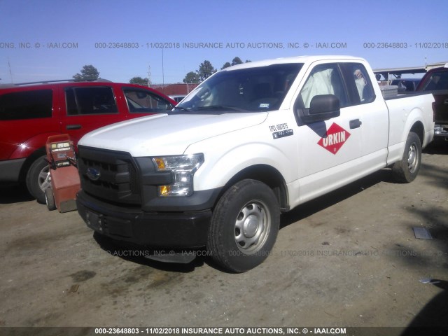 1FTEX1C80FFA90524 - 2015 FORD F150 SUPER CAB WHITE photo 2