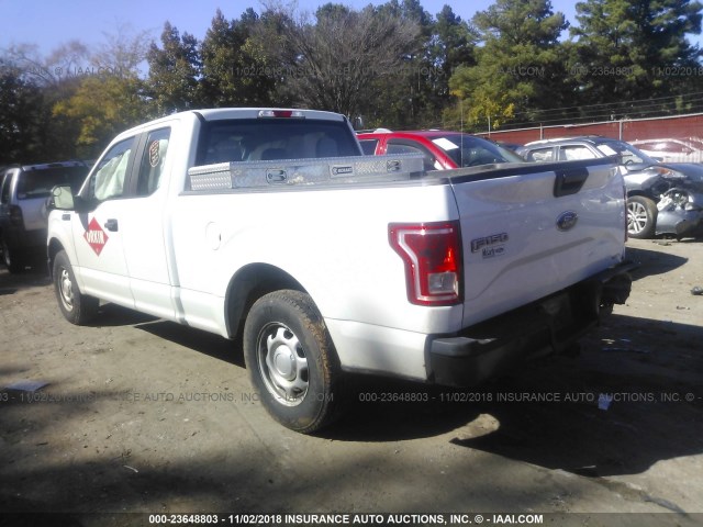 1FTEX1C80FFA90524 - 2015 FORD F150 SUPER CAB WHITE photo 3