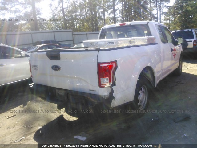 1FTEX1C80FFA90524 - 2015 FORD F150 SUPER CAB WHITE photo 4