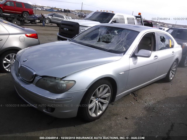 WBAHN83597DT71877 - 2007 BMW 750 SILVER photo 2