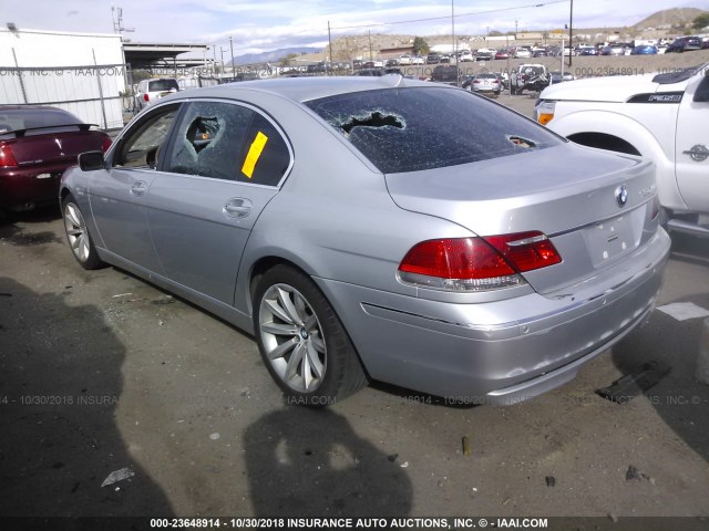 WBAHN83597DT71877 - 2007 BMW 750 SILVER photo 3