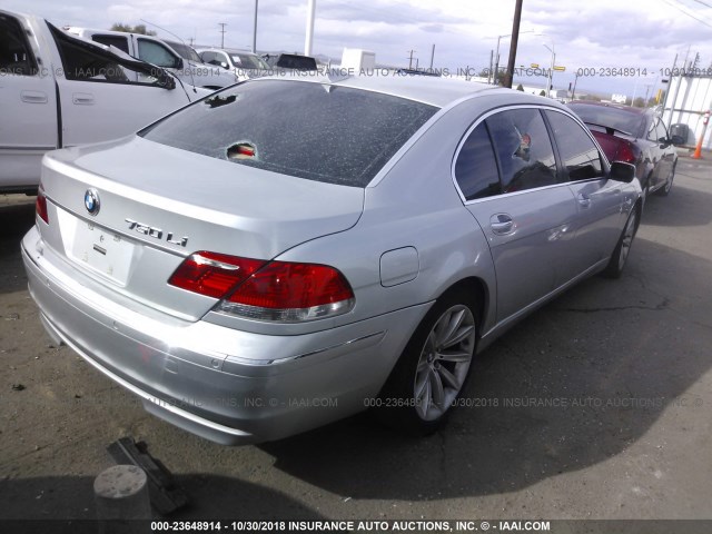 WBAHN83597DT71877 - 2007 BMW 750 SILVER photo 4