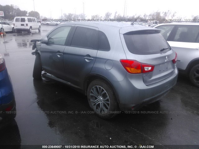 JA4AR3AW4GZ052570 - 2016 MITSUBISHI OUTLANDER SPORT ES/SE GRAY photo 3