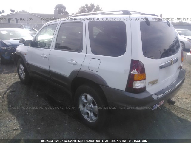 4F2YU08161KM55462 - 2001 MAZDA TRIBUTE LX/ES WHITE photo 3