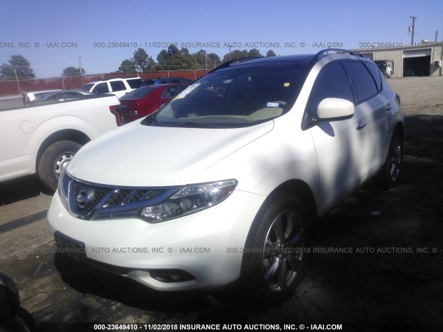 JN8AZ1MU8EW406940 - 2014 NISSAN Murano S/SL/SV/LE WHITE photo 2