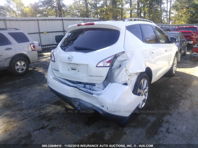 JN8AZ1MU8EW406940 - 2014 NISSAN Murano S/SL/SV/LE WHITE photo 4