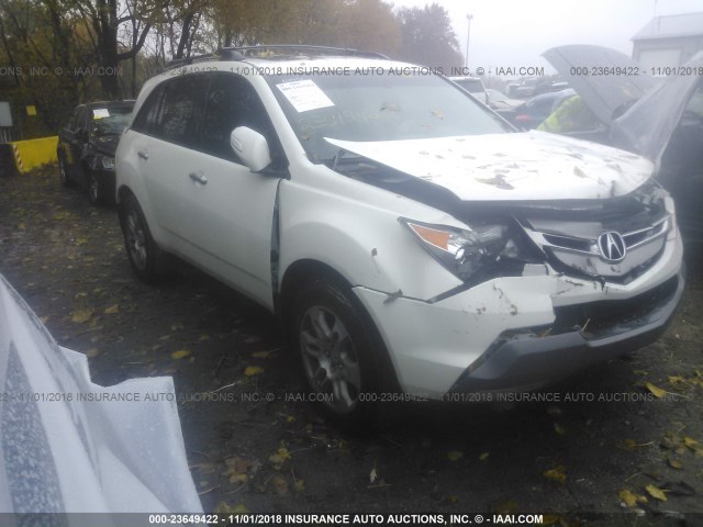 2HNYD28468H541887 - 2008 ACURA MDX TECHNOLOGY WHITE photo 1