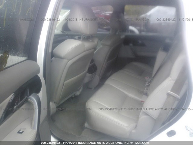 2HNYD28468H541887 - 2008 ACURA MDX TECHNOLOGY WHITE photo 8