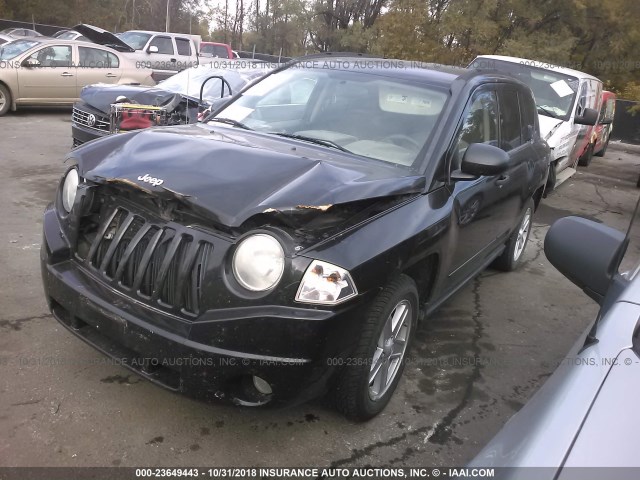 1J8FT47W78D698140 - 2008 JEEP COMPASS SPORT BLACK photo 2