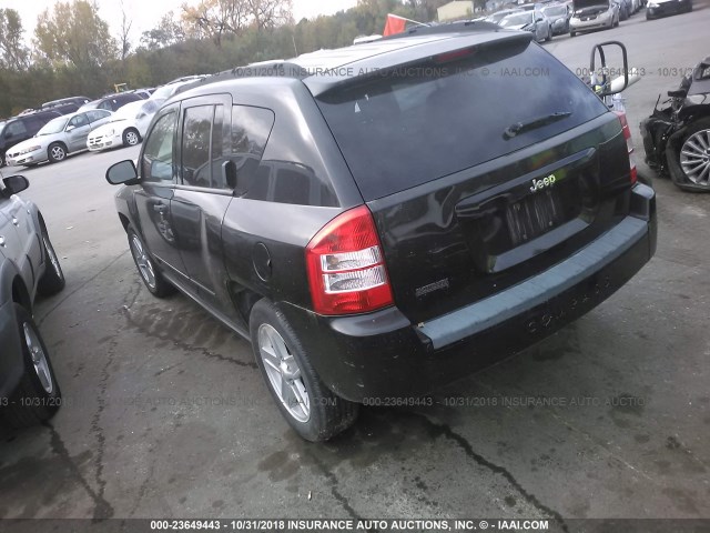 1J8FT47W78D698140 - 2008 JEEP COMPASS SPORT BLACK photo 3