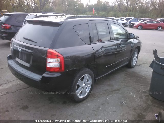 1J8FT47W78D698140 - 2008 JEEP COMPASS SPORT BLACK photo 4