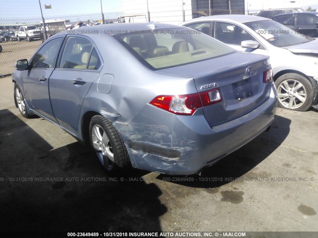 JH4CU26649C000151 - 2009 ACURA TSX BLUE photo 3