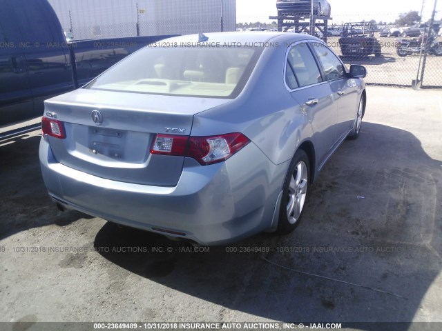 JH4CU26649C000151 - 2009 ACURA TSX BLUE photo 4