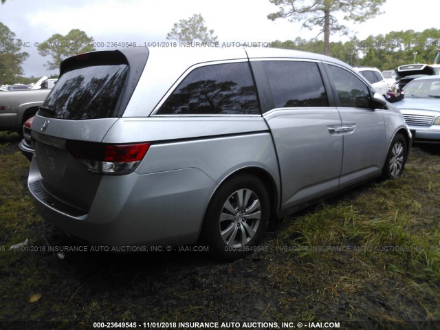 5FNRL5H62EB087154 - 2014 HONDA ODYSSEY EXL SILVER photo 4