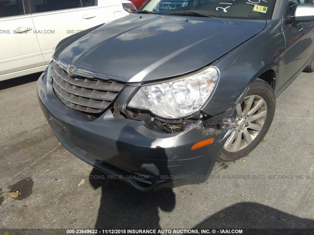 1C3CC5FB3AN211552 - 2010 CHRYSLER SEBRING LIMITED GRAY photo 6