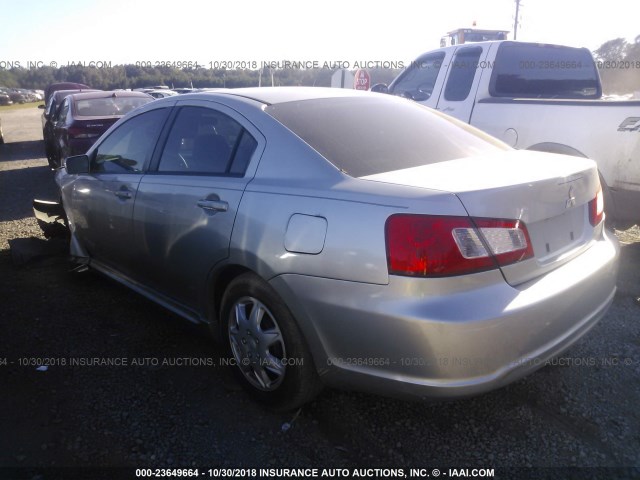 4A32B3FF9AE018515 - 2010 MITSUBISHI GALANT ES/SE SILVER photo 3