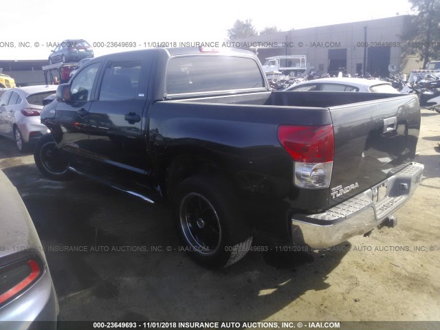 5TBEV54187S466931 - 2007 TOYOTA TUNDRA CREWMAX SR5 BLACK photo 3