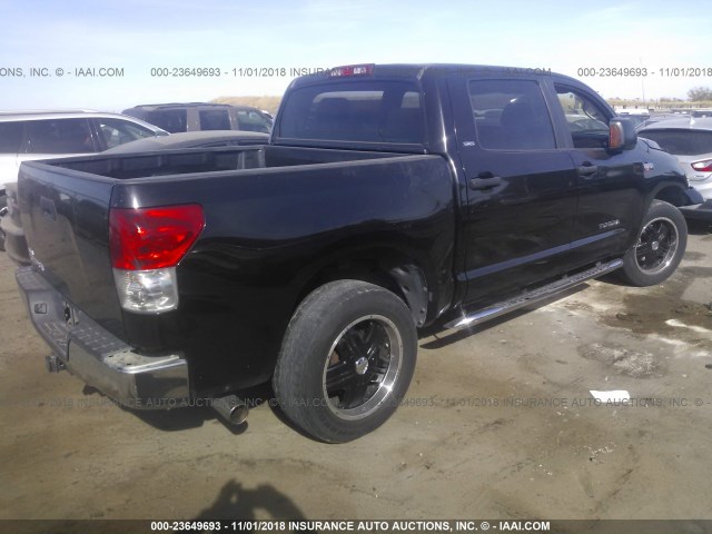 5TBEV54187S466931 - 2007 TOYOTA TUNDRA CREWMAX SR5 BLACK photo 4