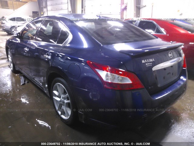 1N4AA5AP9AC812896 - 2010 NISSAN MAXIMA S/SV BLUE photo 3