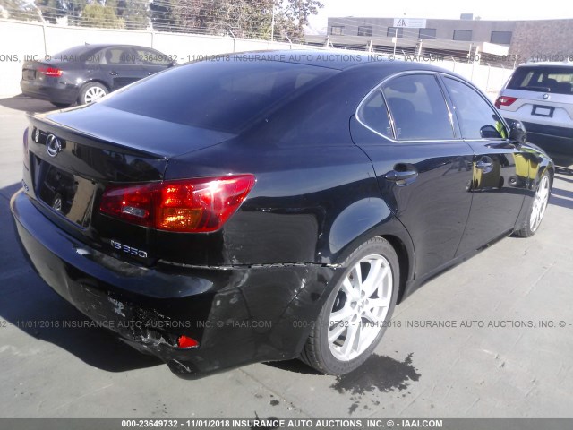 JTHBE262865004662 - 2006 LEXUS IS 350 BLACK photo 4