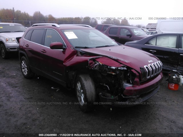 1C4PJMCBXEW162531 - 2014 JEEP CHEROKEE LATITUDE MAROON photo 1