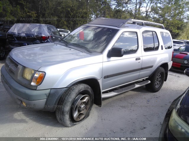 5N1ED28T61C504455 - 2001 NISSAN XTERRA XE/SE SILVER photo 2