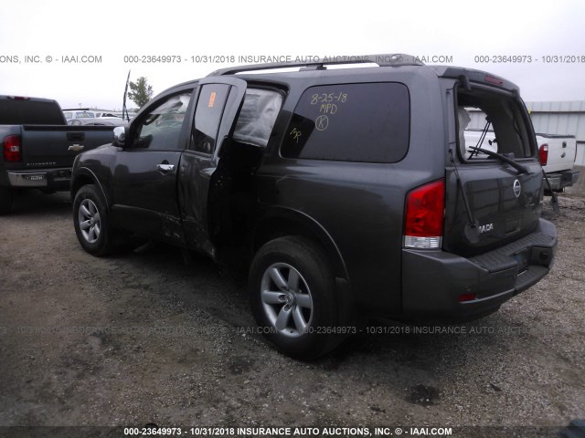 5N1BA0ND6CN608464 - 2012 NISSAN ARMADA SV/SL/PLATINUM GRAY photo 3